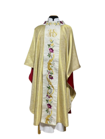 CASULA DOURADA BORDADA